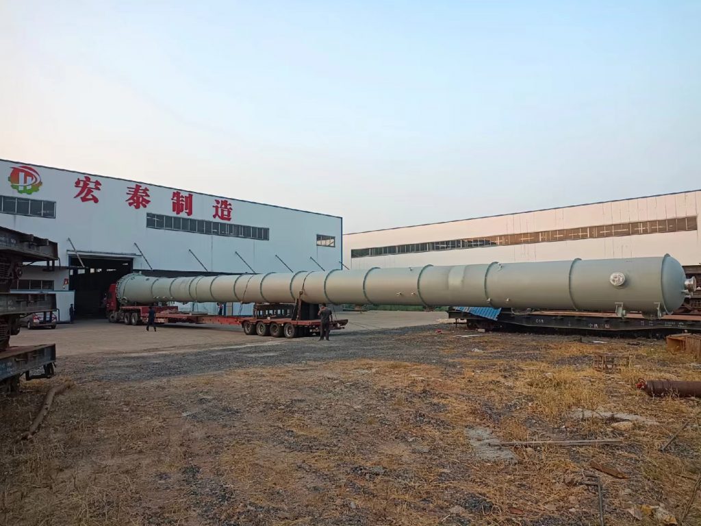 湖南宏泰承接國內某新材料的鋰電材料裝置4臺設備順利完工發貨